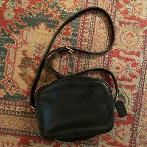 SALE! Rare vintage dark green Coach camera bag